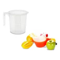 Kit Jarra 1 Litro Plástica Graduada P/ Suco Lanchonete Transparente !