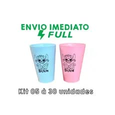 Copo Plástico Personalizada Stitch Lembrancinhas Aniversario Festa