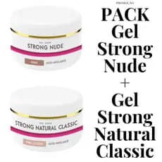 Pack com 2 Gel Para Unhas de Fibra Muy Biela - Gel Strong Nude + Gel Natural Classic