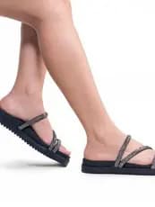 Papete feminina estilo Birken com brilho – Super confortável para o Dia da Mulher
