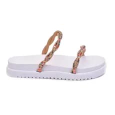 Sandália Feminina com Strass Colorido - Papete Feminina Birken Conforto e Brilho para o Dia a Dia