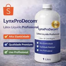 Látex Líquido Natural 1 litrol Bi-Centrifugado Alta Elasticidade Para Moldes Máscaras Cosplay