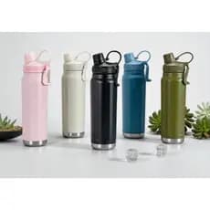 garrafa térmica aço inox Com Alça 800ml 950ml squeeze água e Trava 01p