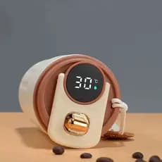 Copo Térmico 420ml com Visor de Temperatura Digital Aço Inox 316 para Café