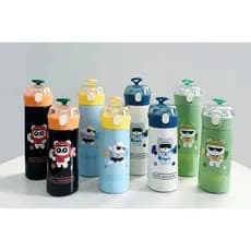 Garrafa Térmica Infantil Super Hero fofos Com Canudo  500ml