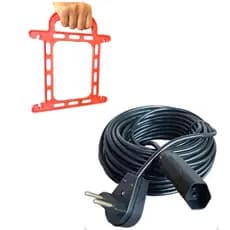 Extensão Elétrica 20 Metros 10a Cabo Pp2x1,0mm Plug Reto Com Suporte