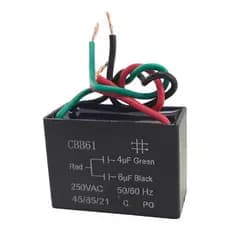 Capacitor Para ventilador de Teto Parede 4uf+6uf e 1.5uf+2.5uf