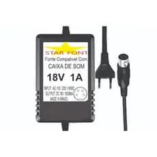 Fonte DC 18v 4 Vias Para Caixa Som Altec Lansing Audio Digital