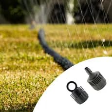 Kit conector inicial e final para mangueira de irrigação microperfurada jardim grama horta gramado