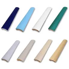Kit 40 Cantoneiras Cerâmica Côncava para Piscina 3.5x25