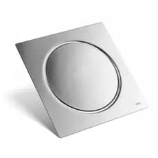 Ralo Click para Banheiro 15x15cm Inox Espelhado