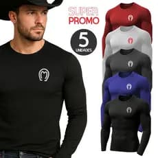 Kit Com 5 Camisa Térmica Segunda Pele Proteção UV50+ Mangalarga Marchador