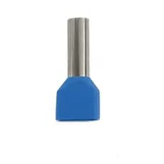 Terminal Pré-Isolado Pino Tubular Duplo 2,5mm² - Azul - 50 Unidades