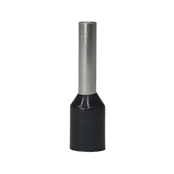 Terminal Pré-Isolado Pino Tubular 1,5mm² - Preto - 50 Unidades