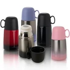 Garrafa Térmica 250 ml Mini Garrafa Térmica 250ml com tampa Café Chá 10h Gelada 5h Quente