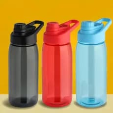 Squeeze Garrafa de Água Academia Trabalho com Alça 600 ML Garrafa Transparente Garrafinha Agua