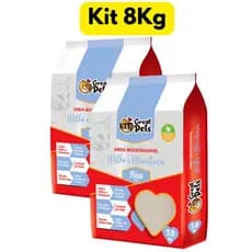 Kit 2 Areia Great Pets Biodegradável Fina 3,8 kg