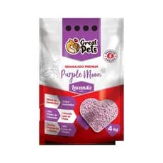 Areia Purple Moon Great Pets Bentonita Lavanda 4kg
