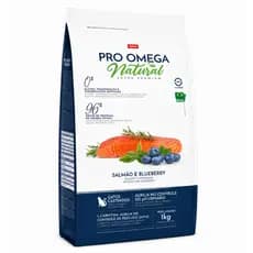 Ração Pro Omega Natural Gatos Castrados 1kg Super Premium Salmão e Blueberry