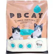 Areia Sanitária higienica para Gatos Biodegradável PBCAT Grãos Finos 4kg
