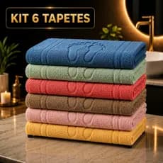 Kit 6 Tapete Piso Premium Toalhinha Para Banheiro Pezinho