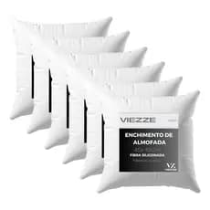 Kit 6 Enchimento Refil Black 45x45 Fibra 100% Siliconada