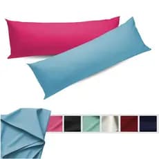 Kit 2 Fronhas Capas para Travesseiros de Corpo Xuxão 2 Cores c/ Zíper 400 fios