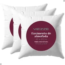 Kit 3 Enchimentos Refil Recheio de Almofada Select Conforto 45x45
