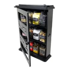 Organizador de cozinha Porta Temperos Condimentos Armarinho 12 Potes 170ml Mdf