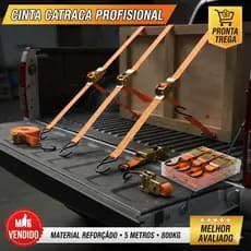 4 Cintas Amarrar Carga Moto Caçamba Picape Catraca Caminhão