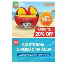 ✅ Colete Boia Braço Infantil Patrulha Canina Não Fura Seguro