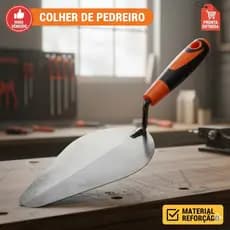 Colher de pedreiro cabo emborrachado profissional tamanho  9