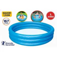 🌊 Piscina Inflável Infantil 167 Litros Redonda 3 Anéis 1,52m x 30cm Resistente Oferta Verão ☀️