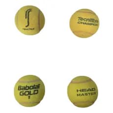 Bola Bolinha De Tênis Resistente Brincadeira Cachorros 4un Amarelo