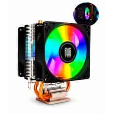 Cooler RGB Duplo Fan Processador Intel AMD Ryzen AM5 AM4 AM3 LGA1700 1200 1155 1150 1366