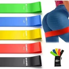 Elástico de Treino Mini Band +  kit 5 Elástico Tensão Extensor Exercício Treino Funcional Fisioterapia
