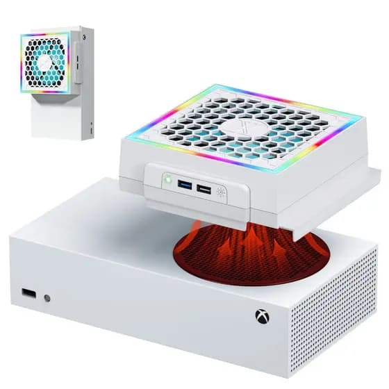 Ventilador De Resfriamento LED RGB Para Console Xbox Series S