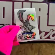 Adesivo Holográfico Coelho 244 Grau Super Brilhoso Resistente a água