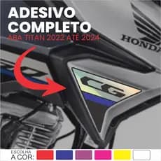 Adesivos Aba CG Titan Par Colorido Holográfico Motos