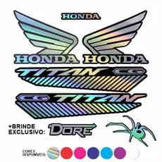 Kit Adesivos Titan Holográficos 2022 2023 2024 Várias Cores