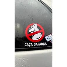 Adesivo Caça Safadas Carros Motos Vinil A prova d'água Alta qualidade