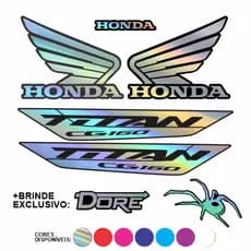 Kit Adesivos Holográficos Titan 2025 2026 Várias Cores