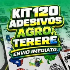 120 Adesivos  Adesivos AGRO para Garrafa Térmica Terere Cuia Chimarrão Agronomia Roça Bruto