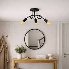 Lustre Pendente Sputnik Assimétrico Laço 3 Lâmpadas E27 para sala salão cozinha