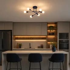 Pendente Lustre Sputnik Prêmio 6 Lampadas para sala salão cozinha quarto