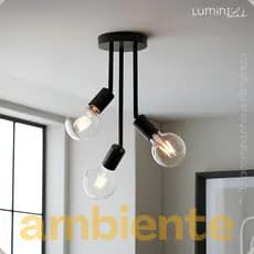 Luminária de teto Plafon Koppla 3 Lâmpadas moderno industrial