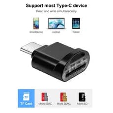 Mini Leitor De Cartão OTG TF Tipo C/Adaptador Lightning Micro SD Para Smartphone Dashcam Transferência Rápida
