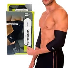 Kit 02 Cotoveleira Elástica de Compressão Contusões e Prevenção Tamanho Único Sport  MbFit