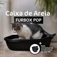 Caixa de Areia Furbox Pop Pet Peneira Banheiro Gato Grande Bandeja Sanitário Inteligente Durapets