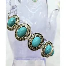 Pulseira Feminina boho chic em metal com Detalhe